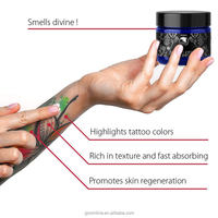 Baume naturel après-tatouage avec logo personnalisé, crème cicatrisante pour tatouage, beurre protecteur et revitalisant pour maquillage permanent (PMU)
