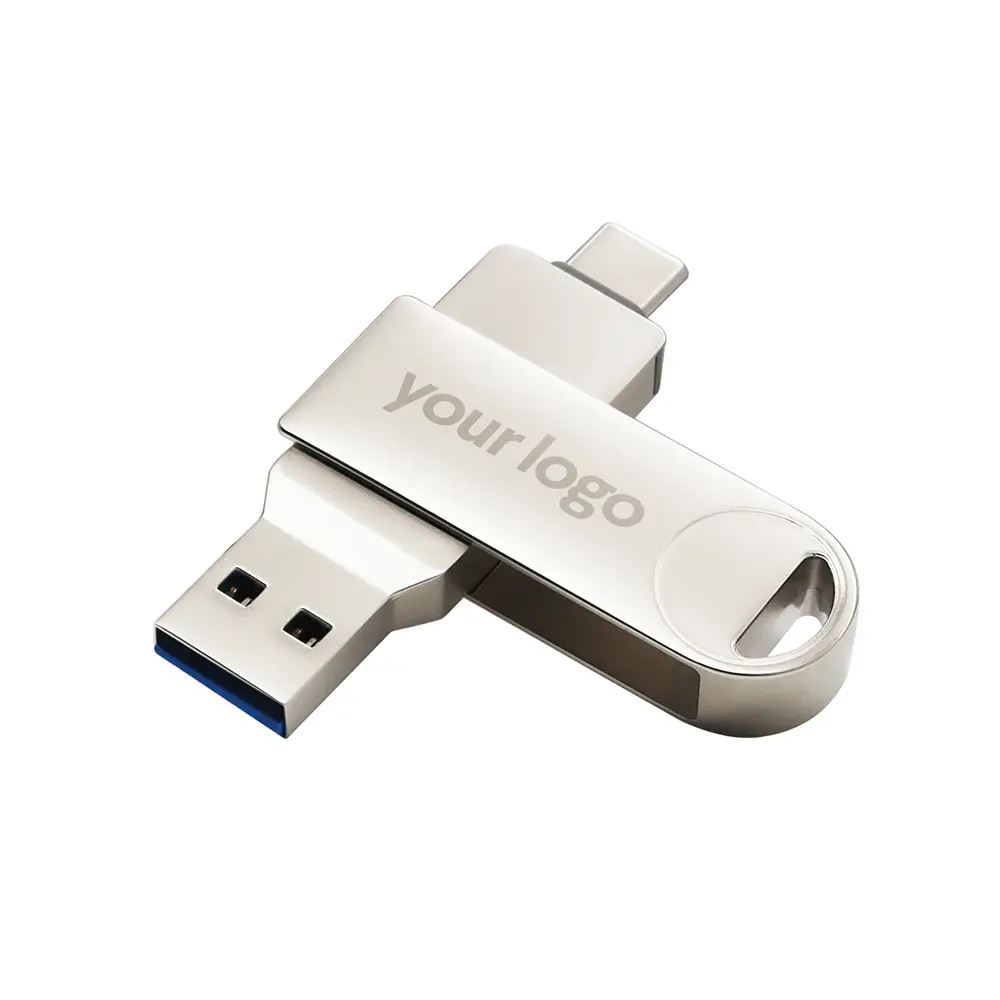 Kim Loại USB 3.0 2.0 Ổ Đĩa Flash Loại C Kép Sử Dụng OTG Memory Stick Pendrive 32GB 64GB 128GB Thích Hợp Cho Android Máy Tính Bảng/Máy Tính Để Bàn