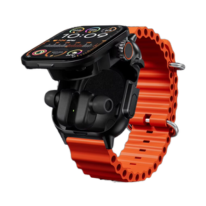 GT8 boccioli orologio intelligente 2-in-1 HD TWS Cross-Border nuovo Android IOS Call in grado di esercizio cardiofrequenzimetro quadrato IPS Silicone - Product Image 1