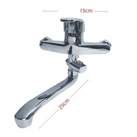 Robinet de salle de bain moderne de luxe à poignée unique en laiton chromé, mitigeur de douche sans contact à capteur en céramique poli, massage doux