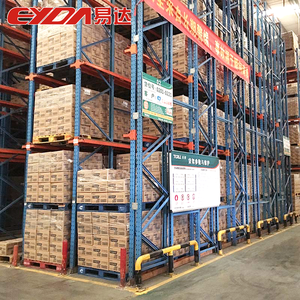 מערכת אחסון משטחים תעשייתית מסוג <span class=keywords><strong>Drive</strong></span>-In עם מזלגות, מתלה צמיגים ממתכת, מערכת אחסון משטחים בהתאמה אישית לעומסים כבדים למחסן - Product Image 2