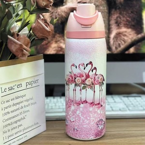 <span class=keywords><strong>Wow</strong></span>, botella de agua deportiva de acero inoxidable 304 personalizada, taza de vacío para beber directa de 510ml, tapa emergente, portátil, para la escuela trasera al aire libre - Product Image 6