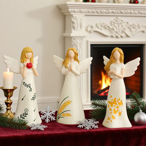 Figurine Bonheur Anges en Résine Sculpture Florale avec Jupe Fleur Ange de la <span class=keywords><strong>Liberté</strong></span> Figurines Sculptées Représentant l'Amour et la Paix - Product Image 2