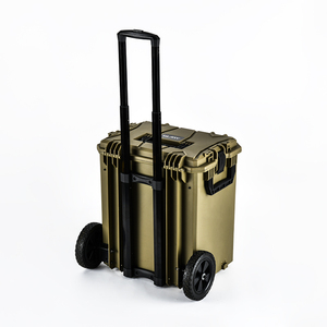 GLARY Boîte à outils en plastique dur avec roues roulantes Boîte à outils de voyage portable pour outils électriques Boîte de rangement <span class=keywords><strong>vide</strong></span> et robuste pour outils - Product Image 5