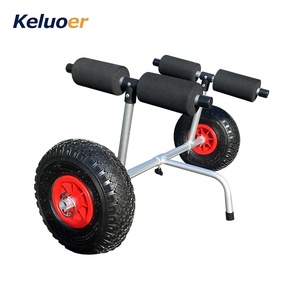 Remolque de <span class=keywords><strong>Kayak</strong></span>, accesorios <span class=keywords><strong>para</strong></span> barcos oceánicos, plataforma, transporte de barcos, carro de dos <span class=keywords><strong>ruedas</strong></span>, carros plegables de aluminio - Product Image 4