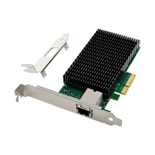 Intel X550-T1 Pcie X4 Single Optical Port 10G Gigabit Fiber Ethernet Network Card for Desktops Internal Wireless Interface WIFI
