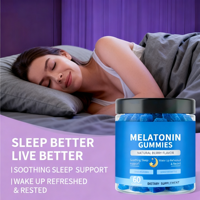 Gummies pour le sommeil sans mélatonine, complément vitaminique végétarien, OEM, naturel, 3 mg, 5 mg, 10 mg, GABA, L-théanine, 60 unités, soutien de la mémoire