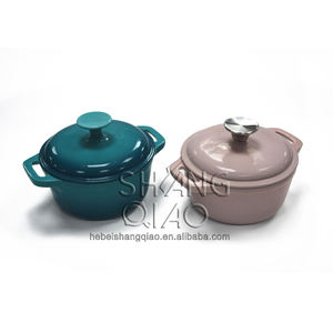 Mini <span class=keywords><strong>cocotte</strong></span> ronde en fonte émaillée avec poignées - Product Image 4