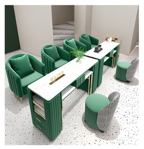 Station de manucure de luxe sur mesure, table multifonctionnelle pour salon de manucure avec collecteur de poussière - Product Image 3