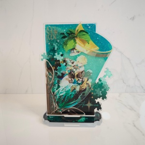 OEM ODM Figura de Acrílico con Líquido de Arenas Movedizas de <span class=keywords><strong>Aventurina</strong></span>, 8-20 cm, Azure Rhapsody - Product Image 4