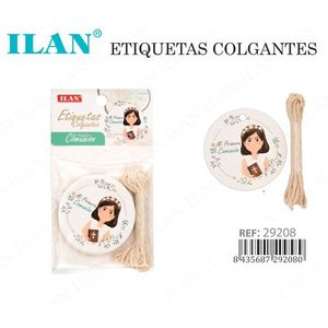 Etichette pendenti Ilan con design per la Prima Comunione, con cordino per regali e decorazioni - Product Image 3