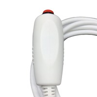 Câble de bouton d'appel infirmier à angle droit avec prise mono 6,35 mm et interrupteur à réinitialisation automatique