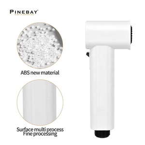 PINEBAY новый тренд ABS спрей для мытья туалета аксессуары для ванной комнаты Набор для туалета <span class=keywords><strong>Shattaf</strong></span> белый ручной распылитель для чистки Биде набор - Product Image 5