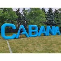 Lettres gonflables personnalisées avec logo, éclairage LED, décoration publicitaire pour événements promotionnels, festivals ou fêtes, grande taille