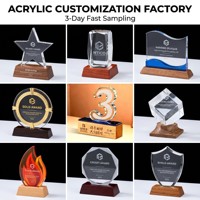 Plaque de récompense d'entreprise personnalisée en acrylique et bois de qualité supérieure, gravée au laser, trophée de service, fabricant certifié CE, vente en gros, coffret cadeau