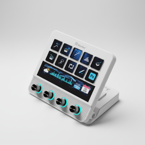 Twitch YouTube 兼容游戏控制器 MiraBox Stream Deck，带 RGB 指示灯和旋钮 - Product Image 1