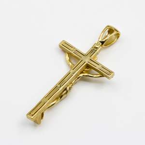 YIWEN Hiphop fabbrica all'ingrosso di gioielli stile religioso ciondolo 925 argento Sterling gesù collana croce ciondolo - Product Image 3