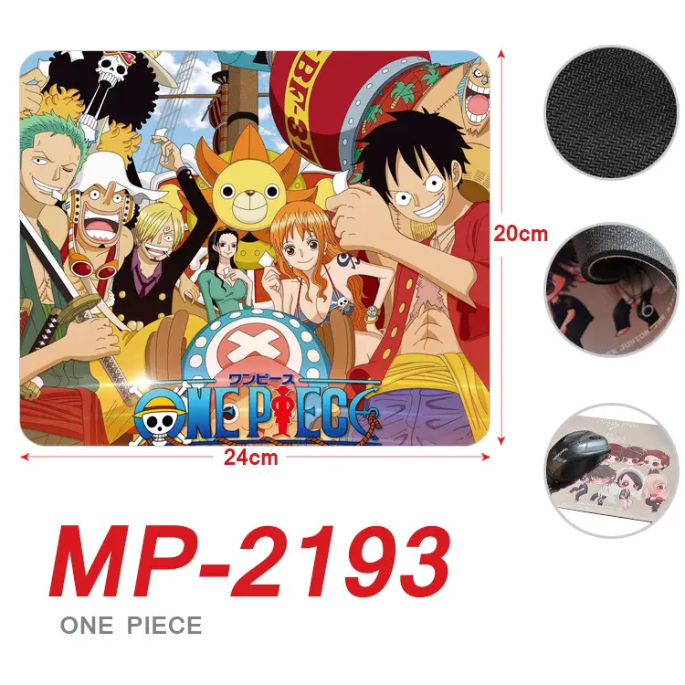 20*40cm Wholesale Anime Products One Piece Mouse Pad Luffy Zoro Nami Thickened Soft Computer Desktop Gaming Pads