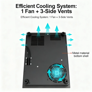 2200W Cuisinière électrique intégrée Plaque chauffante infrarouge Brûleur numérique à vapeur et à ébullition Table de cuisson en céramique Ménage - Product Image 4