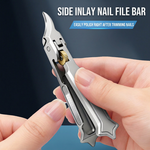 Coupe-ongles professionnel en acier inoxydable pour orteils et doigts, ouverture large, lime intégrée pour ongles épais - Product Image 4