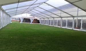 Grande Tenda per Eventi con Tetto in PVC Trasparente, Struttura in Alluminio, per Tutte le Stagioni, per Feste, Ricevimenti e Matrimoni - Product Image 6