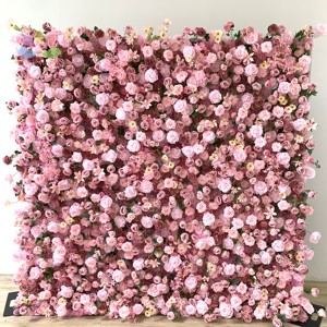 Panneau mural floral 3D en soie artificielle, roses douces roses, pour décoration de mariage, Thanksgiving, Saint-Valentin, remise de diplôme - Product Image 5