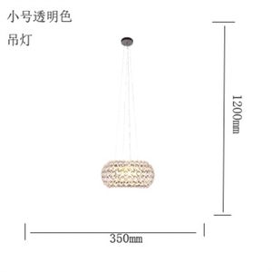 Lámpara Colgante <span class=keywords><strong>Zeus</strong></span> Sweat Drop Ion, Moderna y Sencilla para Sala de Estar, Comedor, Dormitorio, Centro Comercial, Techo con Piedras Preciosas, LED - Product Image 6