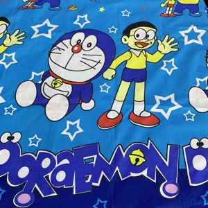 Tela de Poliéster Cepillada con Estampado Disperso de Pigmentos de Microfibra de Dibujos Animados de <span class=keywords><strong>Doraemon</strong></span>, Suministro de China, para Sábanas, 85 g/m², 70 g/m² - Product Image 3