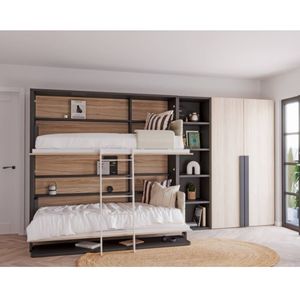 Muebles Inteligentes para Ahorrar Espacio, Cama <span class=keywords><strong>Litera</strong></span> Empotrada en la Pared, Cama Murphy, Muebles de Dormitorio para Adolescentes y Niños - Product Image 1