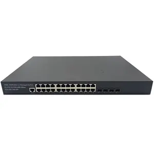 L3管理可能ネットワークスイッチ24-10/100/1000Mbps、4x10G SFPアップリンクPoEスイッチ