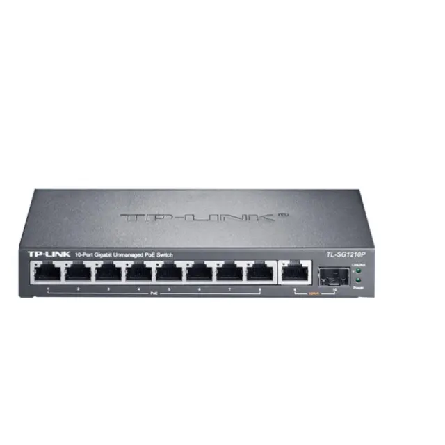 For TP-LINK TL-SG1210P 10 ports gigabit network switches 8 port poe power over ethernet switch tplink sfp