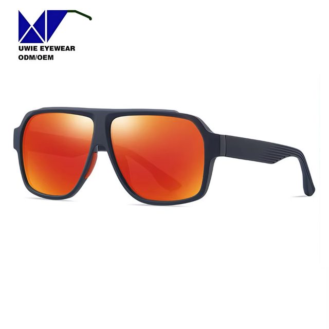 UV400 Classic Solid TR Frame Polarized Sunglasses with Big Size Oversized TAC Lens for Beach Driving Sports 2026 Trend