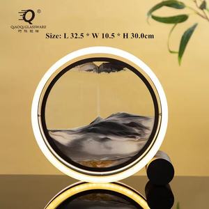 <span class=keywords><strong>Sablier</strong></span> en verre <span class=keywords><strong>3D</strong></span> moderne pour anniversaire, <span class=keywords><strong>Paysage</strong></span> marin profond, Peinture de sable mouvant, Écologique, Taille personnalisable, Art du sable en mouvement - Product Image 6