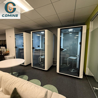 Cabines de bureau modulaires préfabriquées modernes insonorisées en alliage d'aluminium de haute qualité Comine, en promotion, pour villas, hôtels et usage professionnel