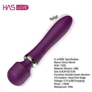 Usb Có Thể Sạc Lại Dành Cho Người Lớn Vibrator Wand Với 20 Chế Độ Đôi Đầu Dildo Amazon Hot Người Bán Cho Phụ Nữ - Product Image 3
