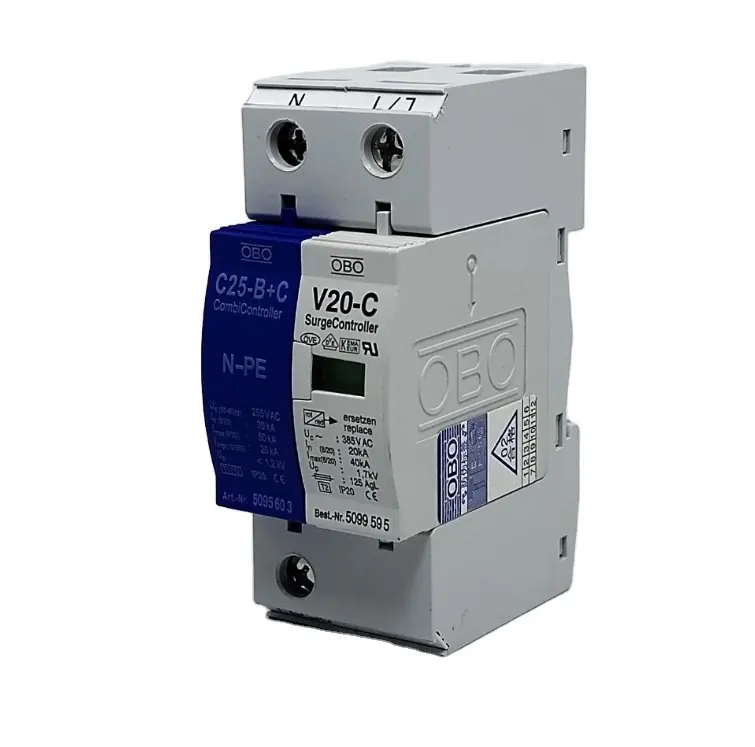 V20-C/3 +/3/NPE-385V MC50-B3 + NPE clase descargador de corrientes de Rayo de protección de alimentación descargador de corrientes de rayo para OBO