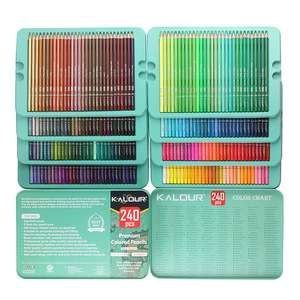 KALOUR 240 Set pensil warna kayu, menggambar tangan desain seni grafiti pensil warna untuk penggunaan sekolah - Product Image 5