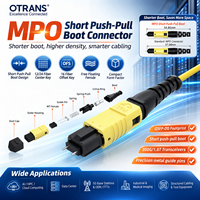 Connecteur MPO industriel court push-pull avec ferrule flottante libre pour les réseaux de communication 5G et FTTx