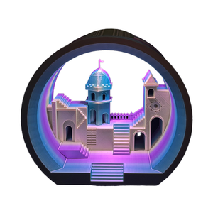 Figuras Decorativas Personalizables de Plástico Impresas con Diseño de Fantasía Científica de Monument Valley, Excelentes Estatuas de Juguete para Halloween - Product Image 1