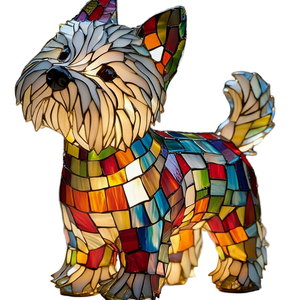 Figurine de chien en résine, veilleuse colorée, décorative pour la chambre, cadeau de vacances, ambiance magique - Product Image 1