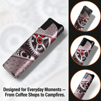Briquet torche moderne en plastique 3D coupe-vent - Allumage piézoélectrique avec présentoir de vente au détail haute performance pour l'approvisionnement en gros au Canada