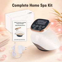 Masseur électrique Gua Sha à ventouses avec lumière rouge chauffante, EMS, aspiration sous vide, massage corporel, rechargeable, portable, écran LCD, OEM