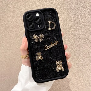 ฟรีตัวอย่างผ้ารูปโบว์หมีการตกแต่งที่โชคดีเคสโทรศัพท์มือถือน่ารักแบบเกาหลีสำหรับ iPhone 16 15 14 13 12 11 PRO MAX - Product Image 3