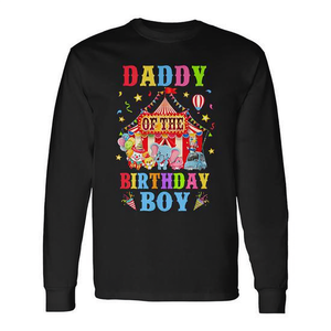 Camiseta de manga larga con tema de circo y carnaval de Daddy Of The Birthday Boy - Product Image 2