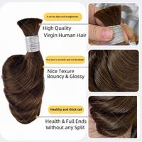 Cheveux vietnamiens naturels 100% Remy, vague naturelle, blond platine, extensions de tresses complètes, 16 pouces, cheveux humains vierges