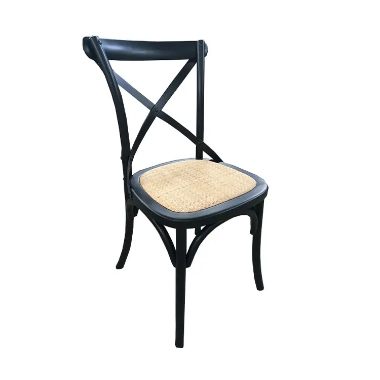 Антикварный деревянный крестообразный стул, стулья из ротанга для столовой