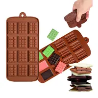 12-полости небольшой, отойти от шоколада с антипригарным покрытием многоразовые DIY формы для выпечки конфеты белок & бар энергии пресс-форм