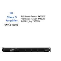 Amplificateur de puissance Dolby 2*250W 1U, amplificateur numérique professionnel 2 canaux, système audio stéréo pour cinéma, club, fête, classe D, métal