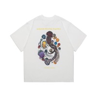 Maillot décontracté personnalisé de haute qualité avec impression floquée et motif créatif, lettres imprimées, coupe ample, manches courtes pour homme