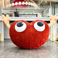 Cœurs gonflables décoratifs géants en peluche, cœur rose gonflable, ballon publicitaire en forme de cœur pour événement